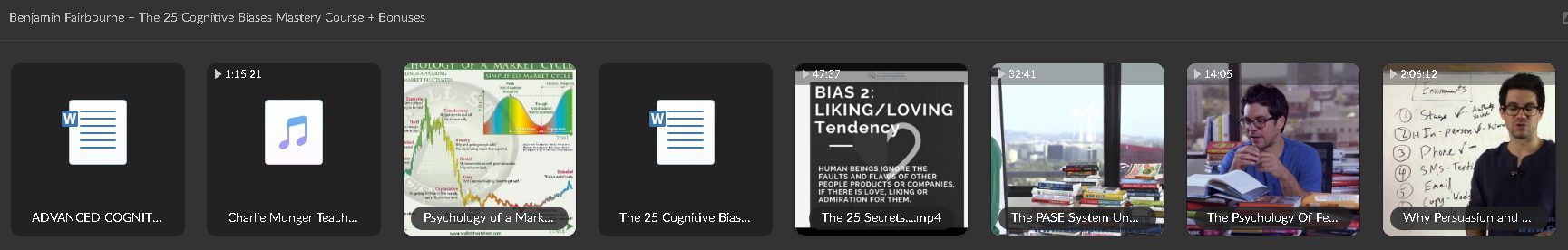 Benjamin Fairbourne - The 25 Cognitive Biases Mastery Course + Bonuses proof