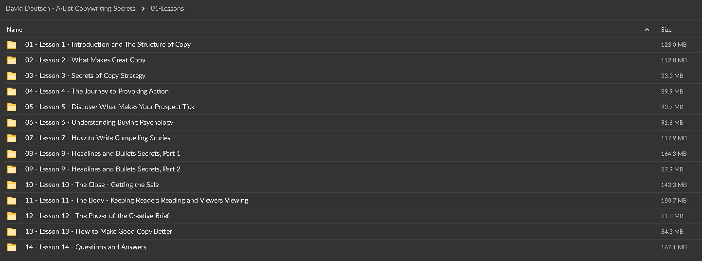 David Deutsch - A-List Copywriting Secrets proof 1