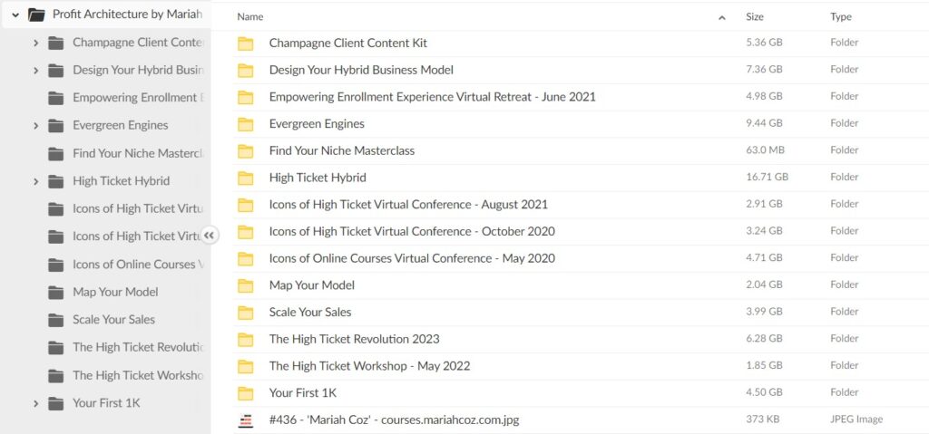 Mariah Coz Profit Architecture 2023
