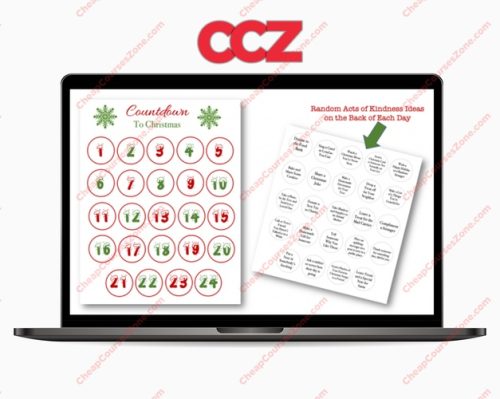 PLR Printable Christmas Advent Calendar 2021 Calendar