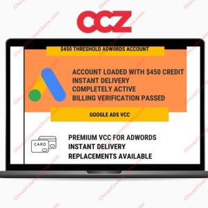 Adwords Fully Verified 450 Credits Account and VCC All in One Package